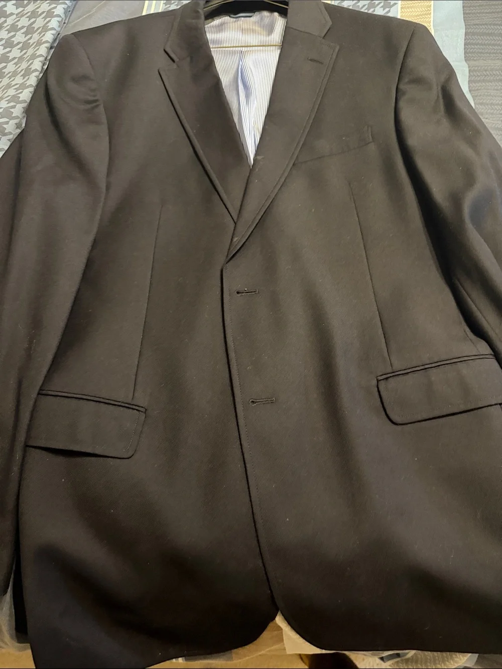 Men's Black Tommy Gil finger Single-Breasted Blazer 46L